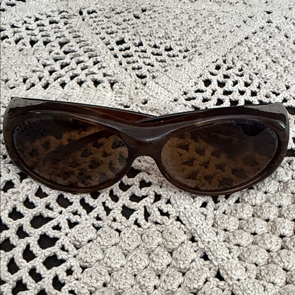 Unisex Brown Polarized Oval Fitover Sunglasses #557